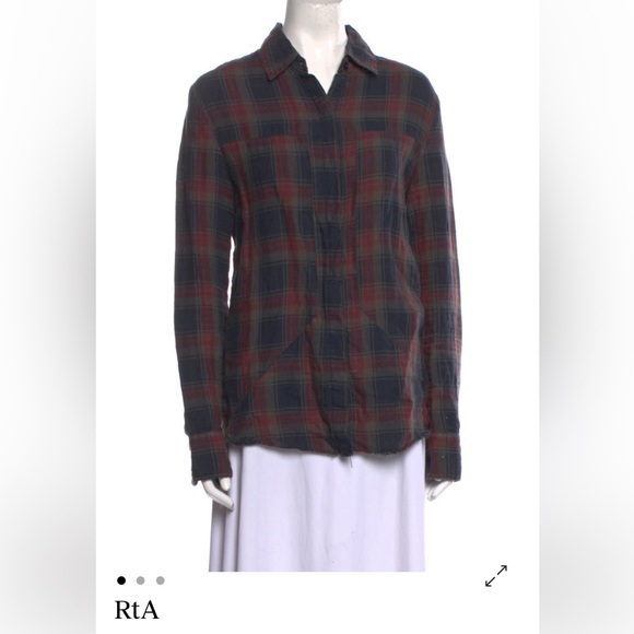 Plaid Button-Up Shirt - Picture 1 of 3